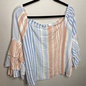 Ruffle sleeve top